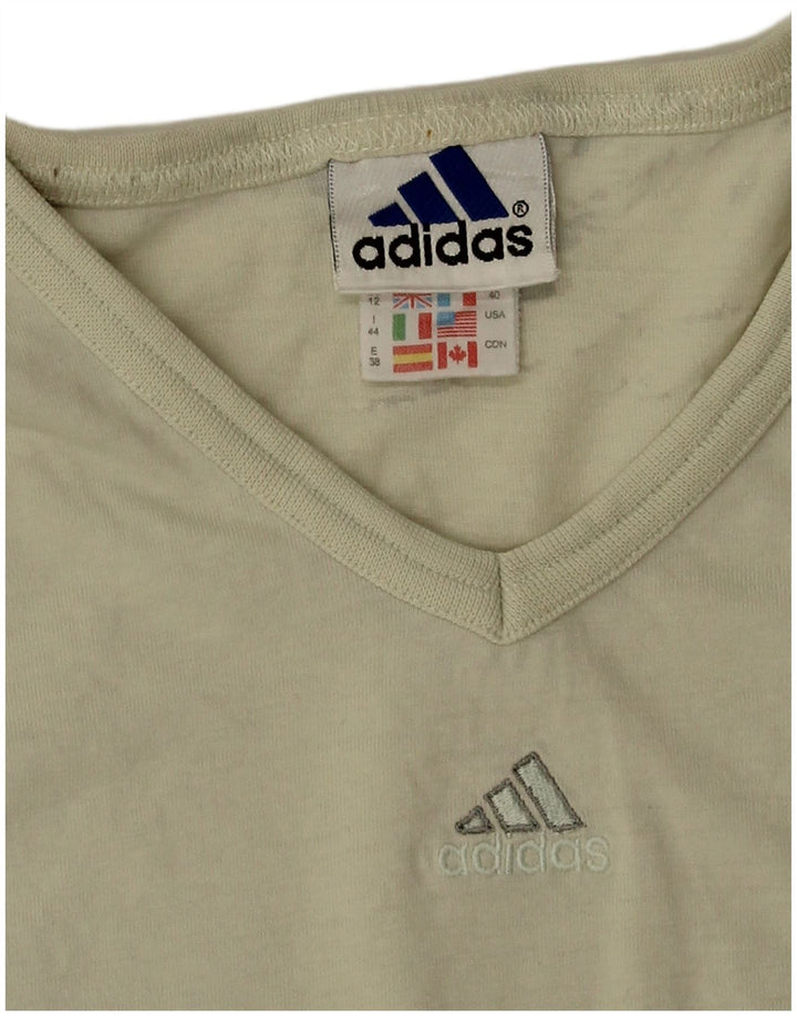 Adidas T-shirt pour femme UK 12 Beige moyen