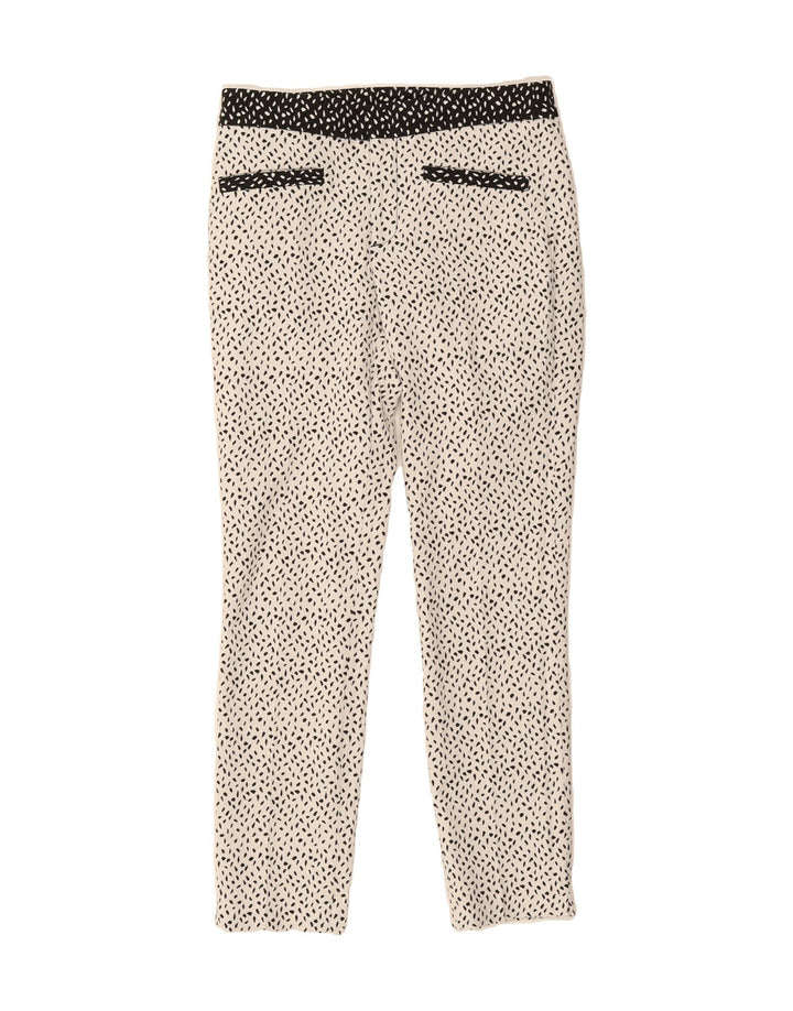 ZARA Womens Slim Casual Trousers Small W27 L27 White Flecked Polyester Vintage Zara and Second-Hand Zara from Messina Hembry 