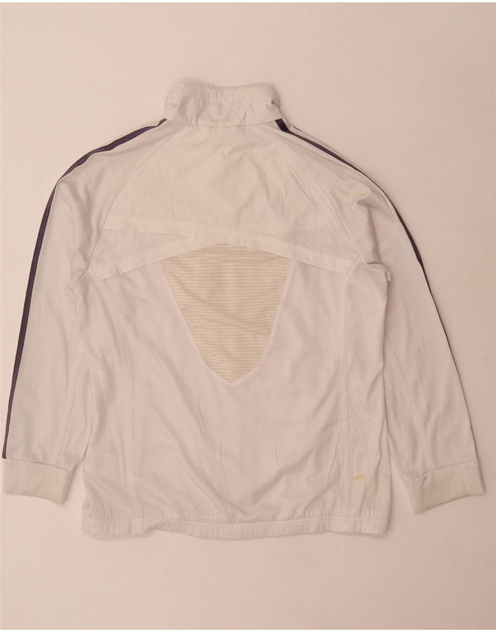 Adidas Climalite Survêtement Top Veste UK 14 Grand Blanc Polyester