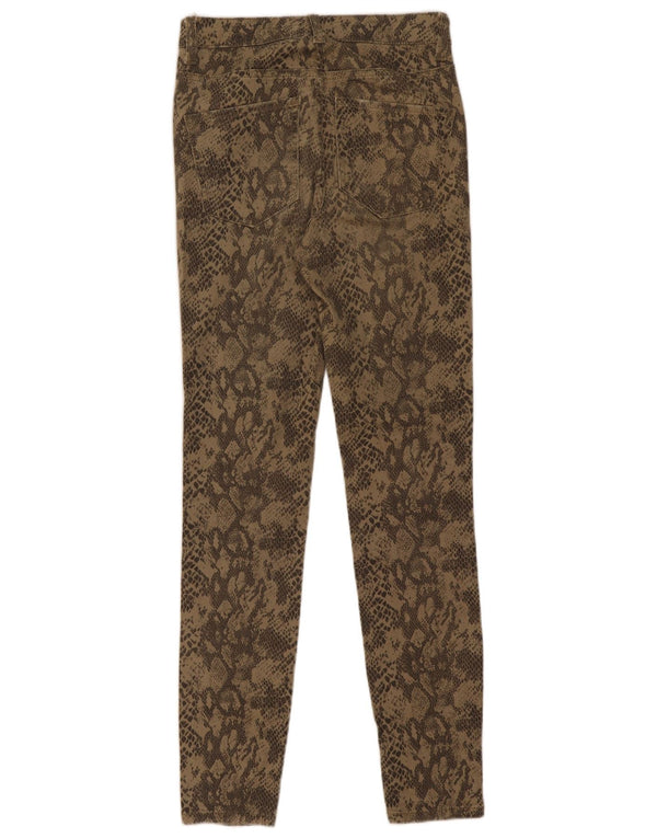 Zara Jean skinny pour femme EU 36 XS W26 L28 Kaki Imprimé Animal