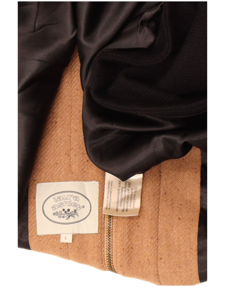Laura Ashley Manteau Poncho Femme UK 16 Grande Laine Colorblock Noir