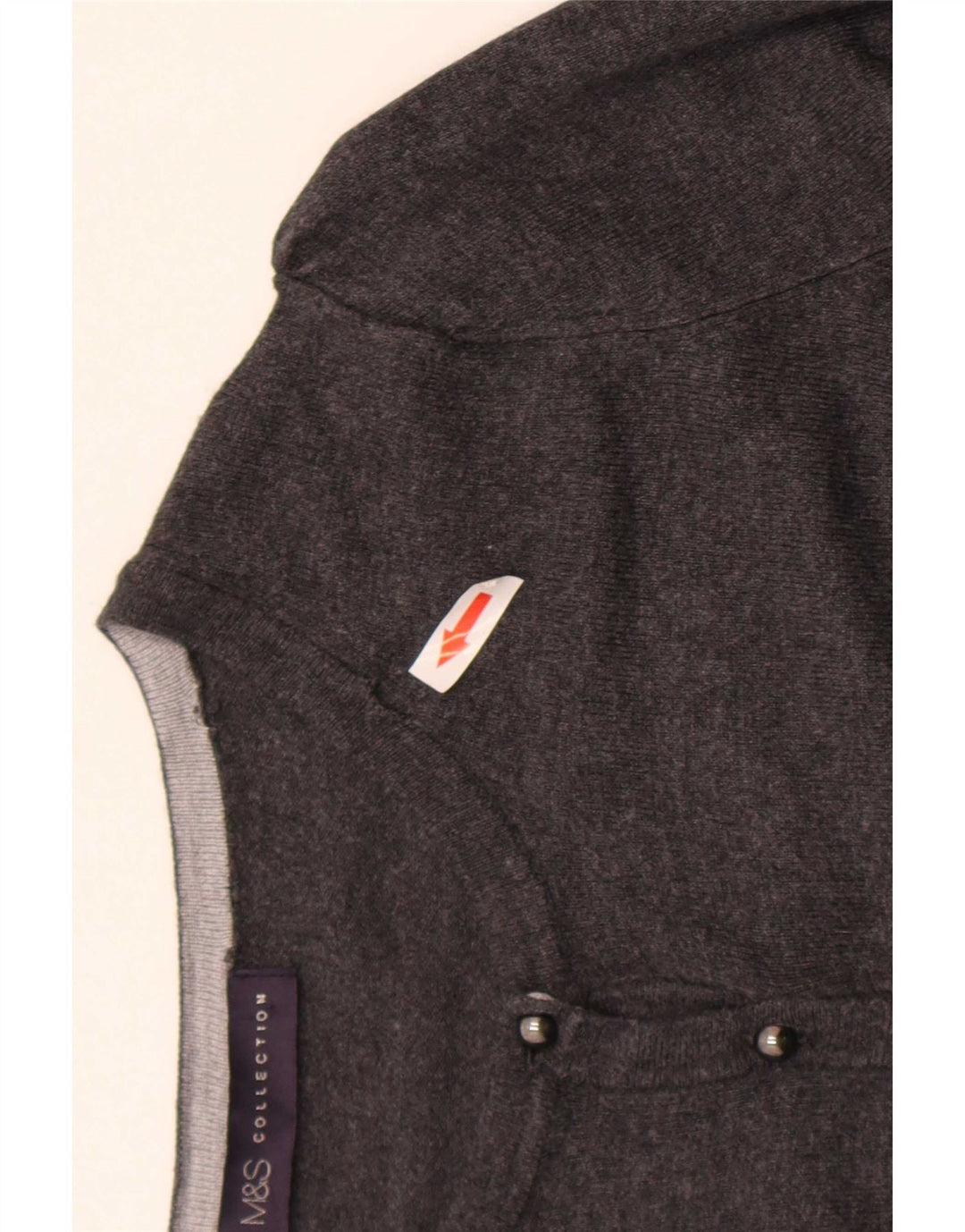 Marks & Spencer Pull Cardigan Femme UK 8 Small Gris Viscose