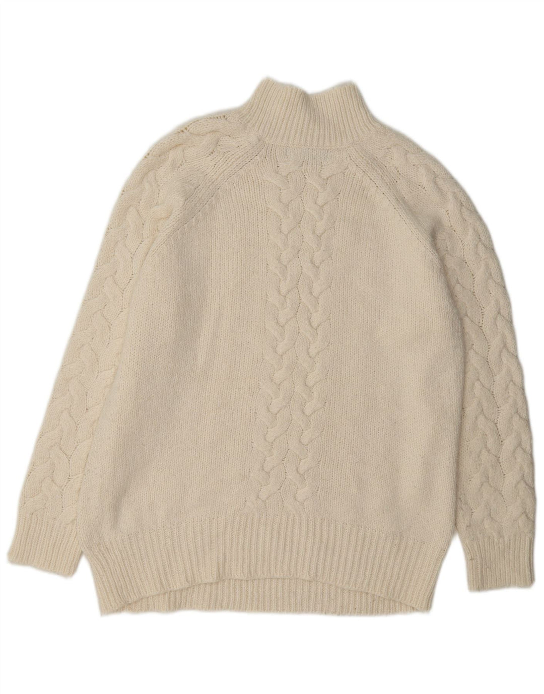 Marks & Spencer Pull col roulé pour femme UK 14 Medium Off White Cl