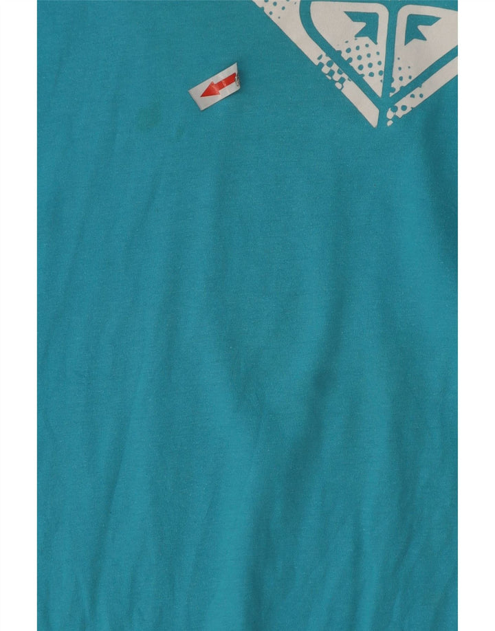 Roxy T-shirt graphique pour femme UK 16 Large Bleu Coton