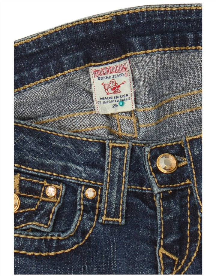 True Religion Jean Bootcut Femme W25 L31 Bleu Coton