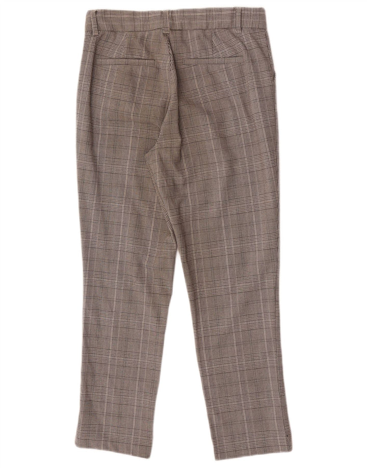 Zara Pantalon Chino Slim Femme Petit W26 L25 Gris Carreaux