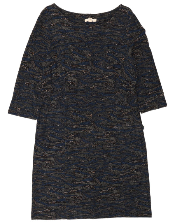 Robe basique à manches 3/4 à motif abstrait White Stuff pour femme UK 14 Large Bleu
