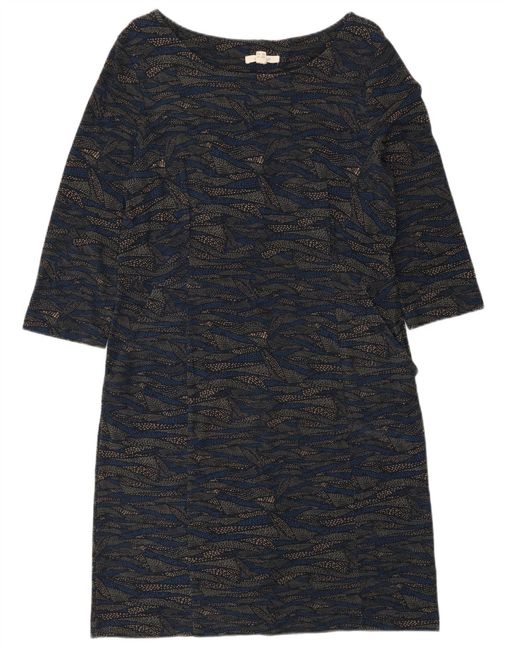 Robe basique à manches 3/4 à motif abstrait White Stuff pour femme UK 14 Large Bleu