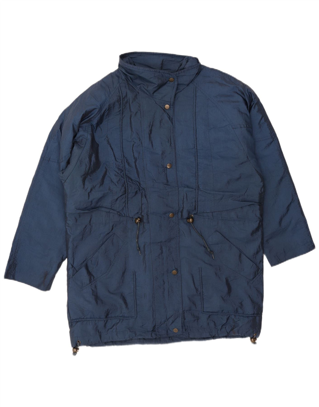 LONDON FOG Veste coupe-vent surdimensionnée pour femme UK 10 Small Bleu marine