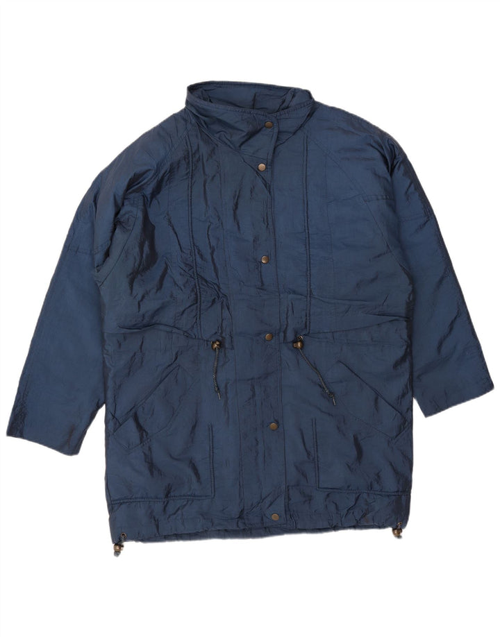 LONDON FOG Veste coupe-vent surdimensionnée pour femme UK 10 Small Bleu marine