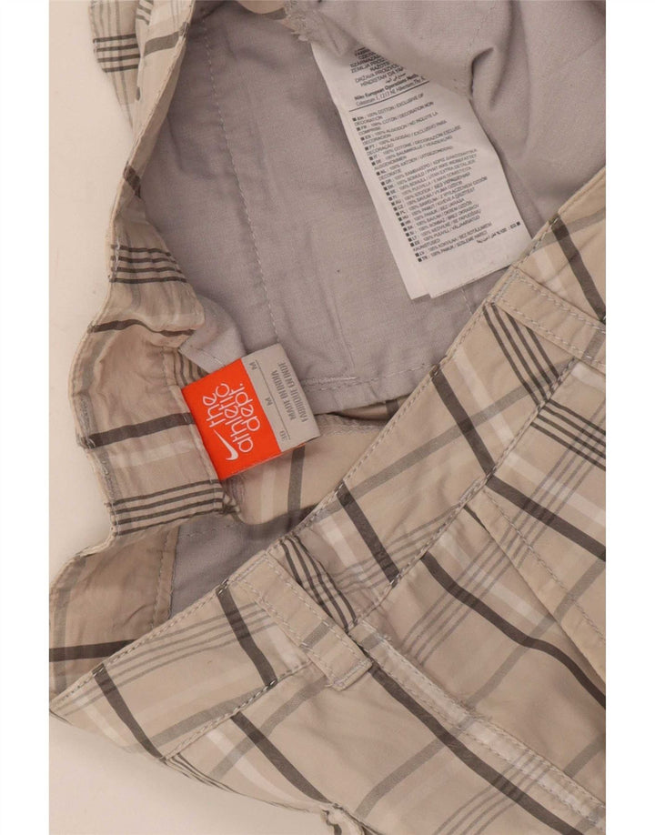 Nike Short cargo pour homme W30 en coton à carreaux beige moyen