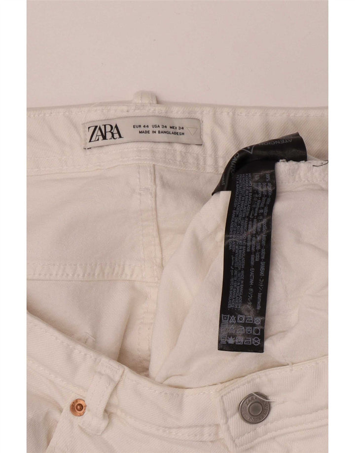 Zara Short en jean pour homme EU 44 Large W34 Coton blanc