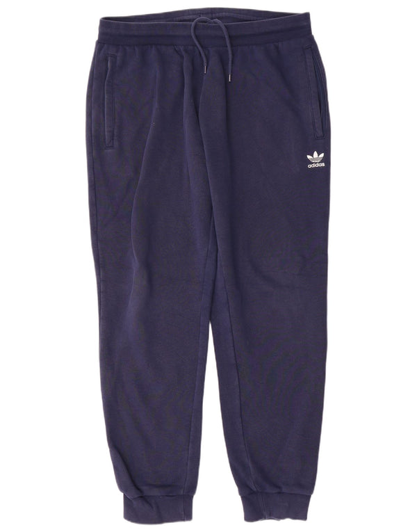 Adidas Pantalon de survêtement pour homme en coton bleu marine Taille L