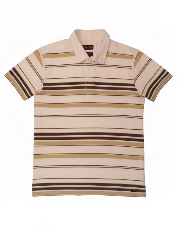 Marlboro Classics Polo Homme XL Blanc Rayé Coton