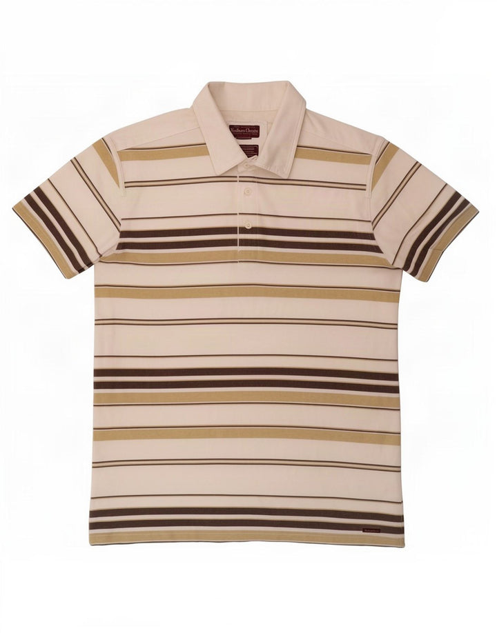 Marlboro Classics Polo Homme XL Blanc Rayé Coton