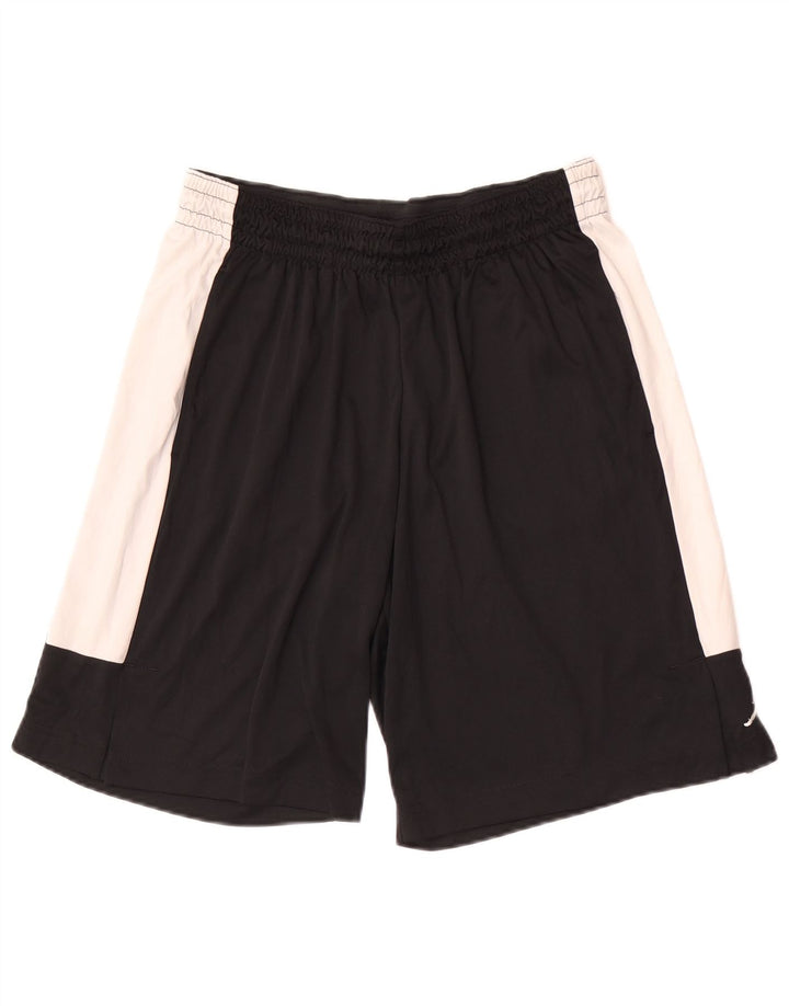 Jordan Short de sport coupe standard pour homme Taille L en polyester color block noir