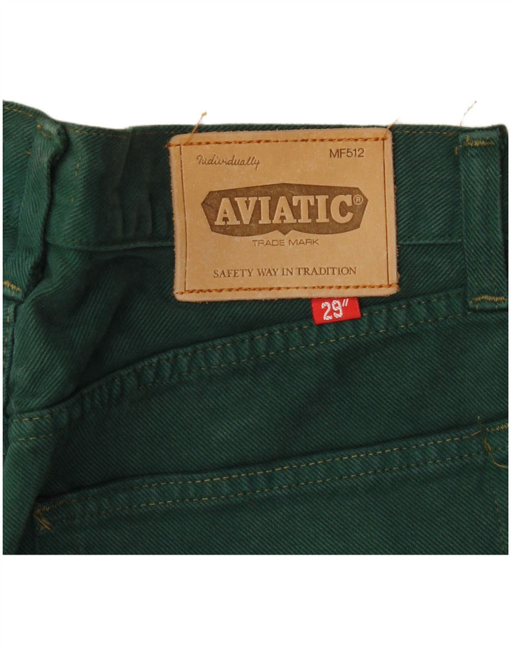 Aviatic Jean droit taille haute femme W29 L33 vert