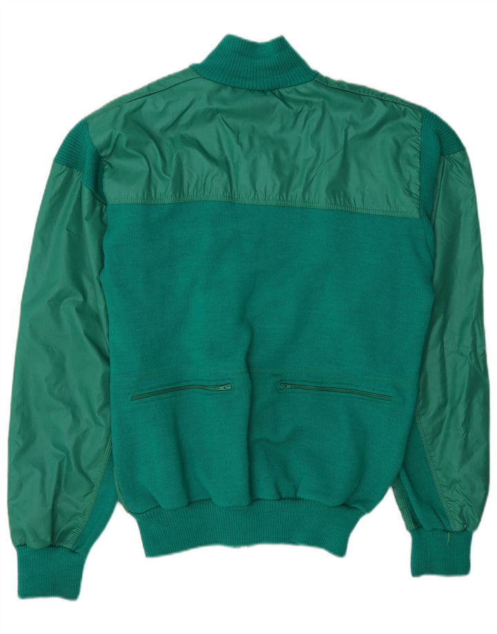 vintage Mens Survêtement Top Veste Vert Moyen