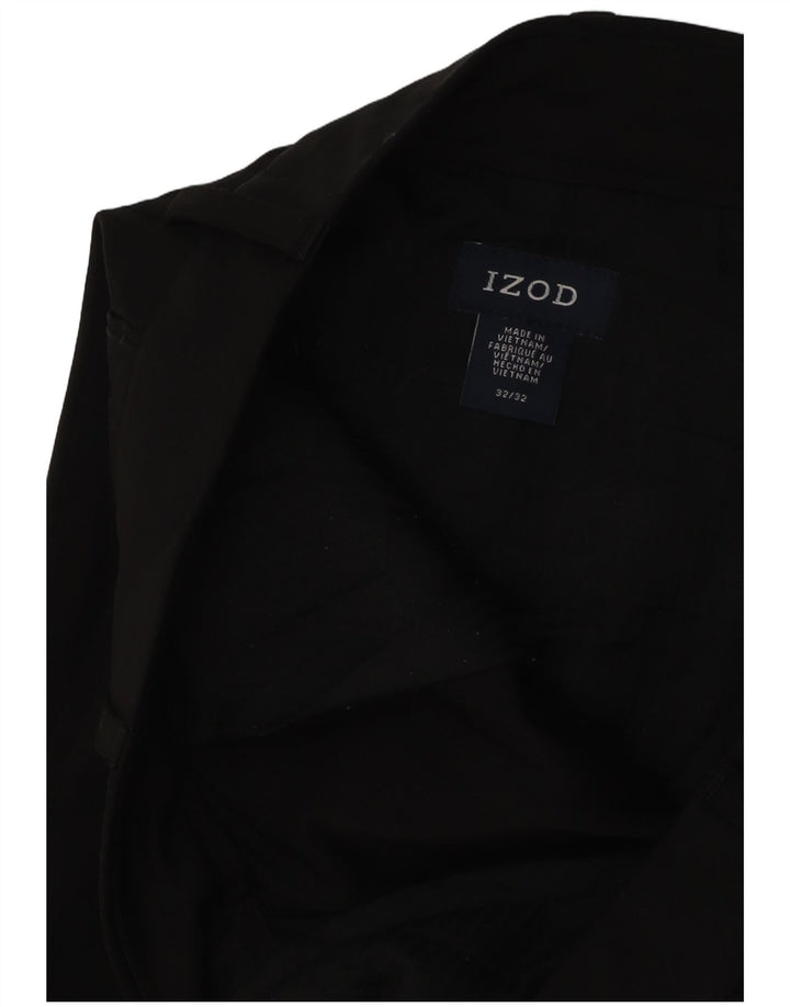 IZOD Pantalon Chino Droit Homme W32 L29 Noir