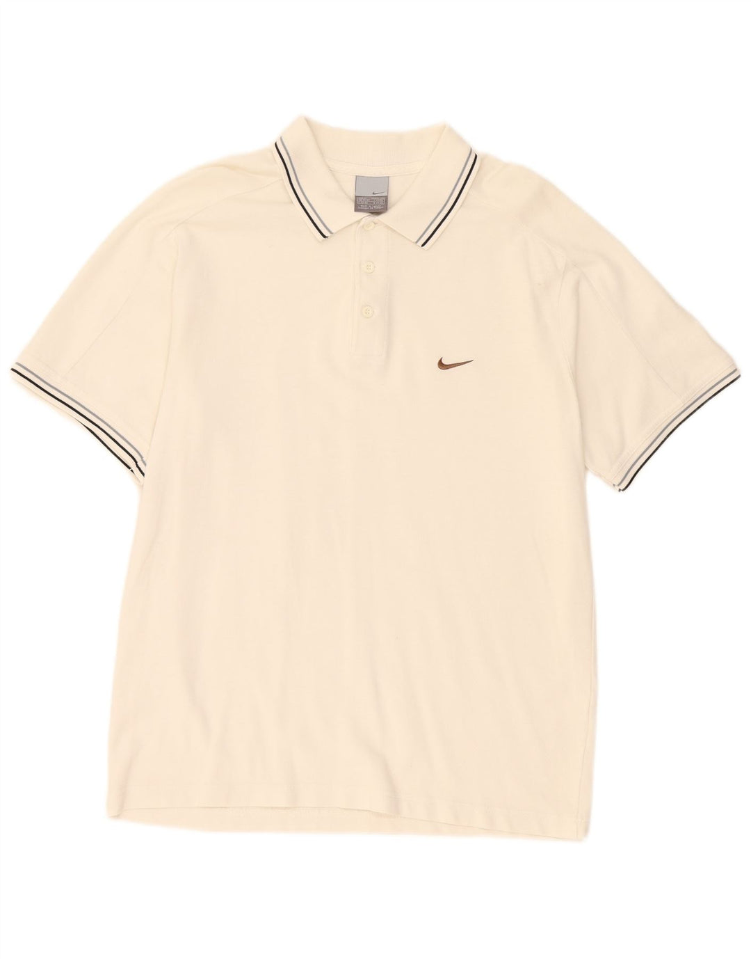 Nike Polo Homme UK 39/41 Blanc Moyen