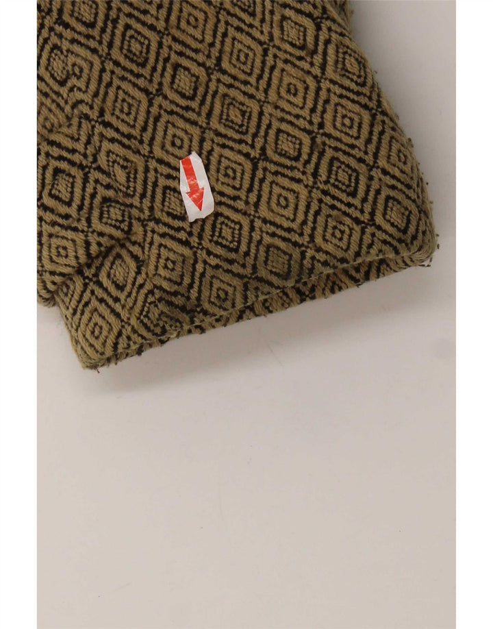 Vintage Femme Caban UK 12 Moyen Beige Argyle/Diamant Nouvelle Laine