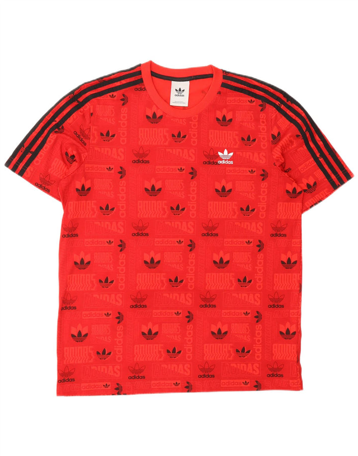 ADIDAS T-shirt graphique pour hommes Grand rouge Polyester