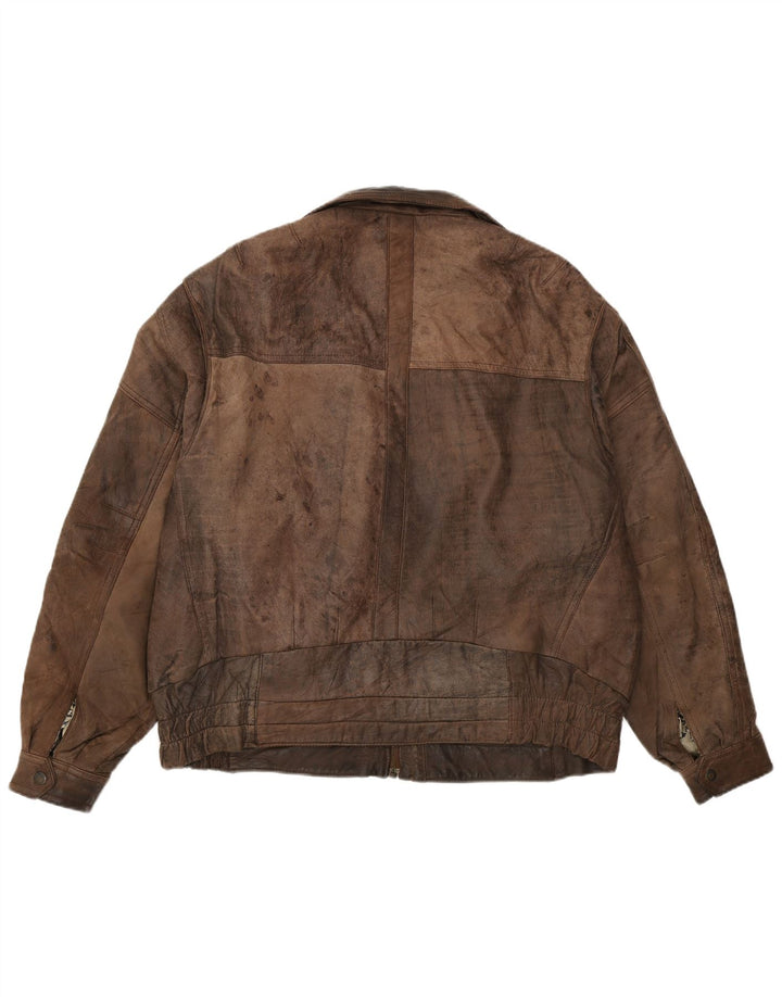 Pierce Arrow Veste en cuir pour homme IT 56 3XL Cuir marron