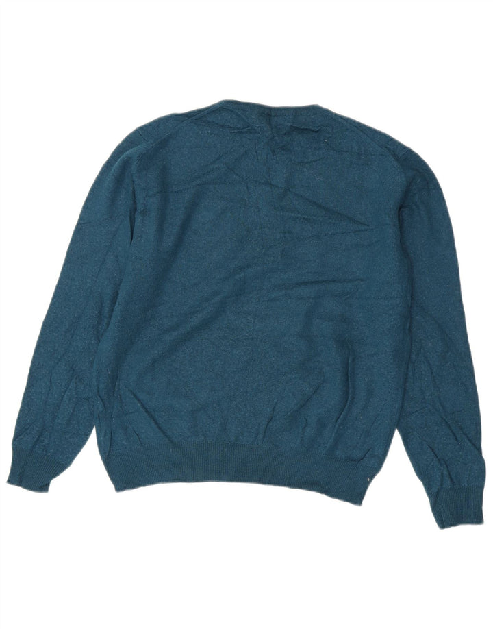 Calvin Klein Jeans Pull ras du cou pour femme UK 16 Large Bleu Laine