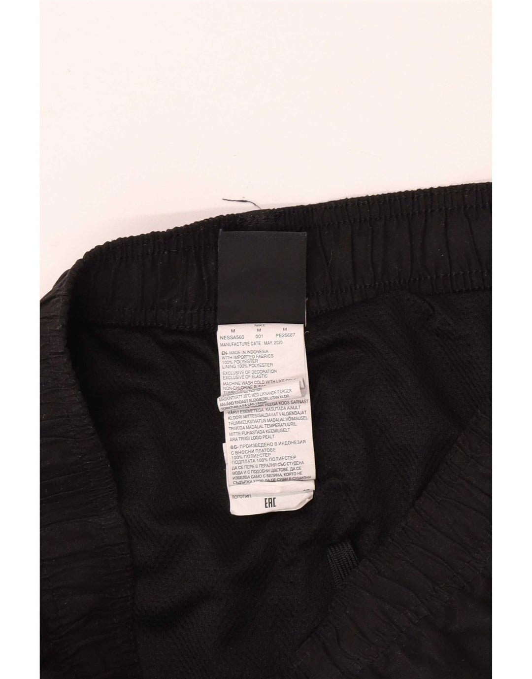 Nike Short de sport pour homme Noir moyen Polyester
