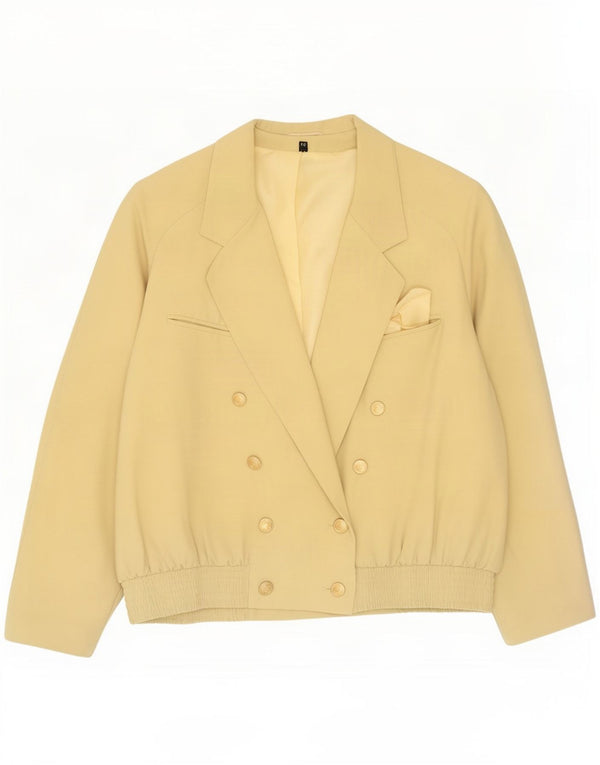 Trevira Veste bomber surdimensionnée à double boutonnage pour femme IT 44 Jaune moyen