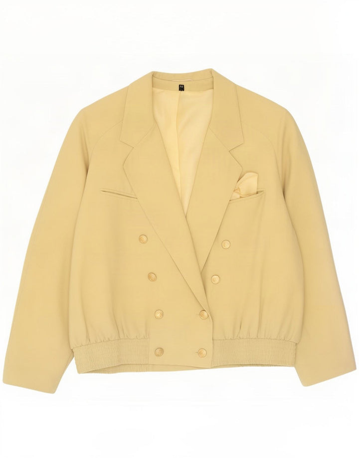 Trevira Veste bomber surdimensionnée à double boutonnage pour femme IT 44 Jaune moyen