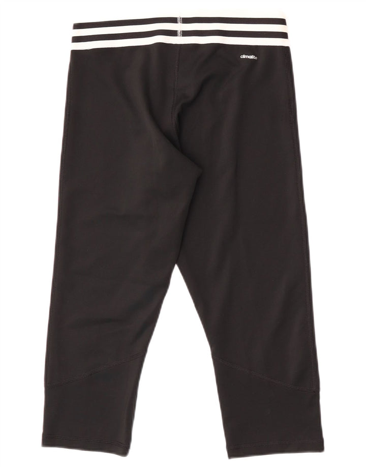 Adidas Climalite Capri Leggings UK 8/10 Petit Noir Polyester