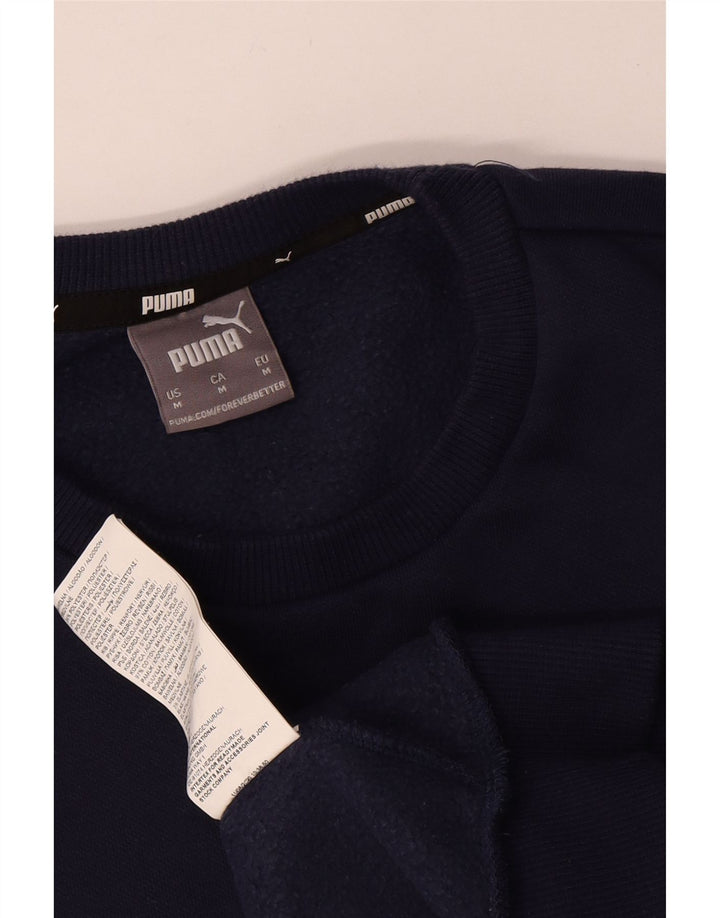 Puma Sweatshirt Jumper Homme Bleu Marine Moyen Coton