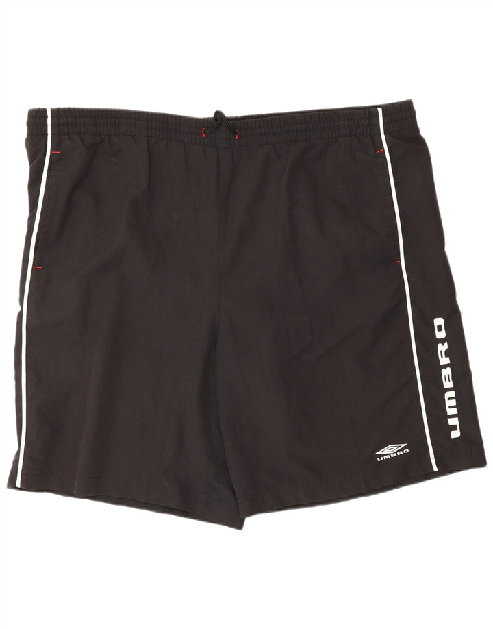 UMBRO Short de sport graphique pour homme 2XL Noir Polyester