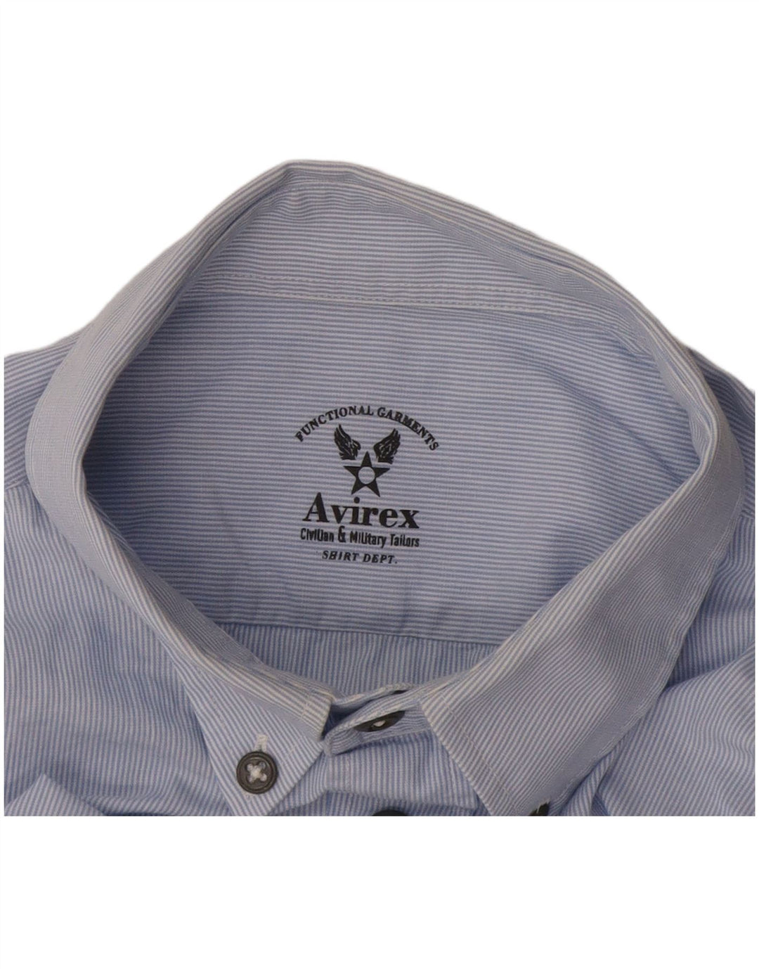 Chemise homme Avirex bleu moyen à fines rayures