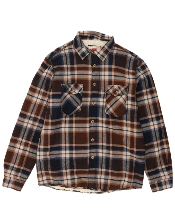 Carrera Chemise Lumberjack Flannel Homme Marron Moyen à Carreaux