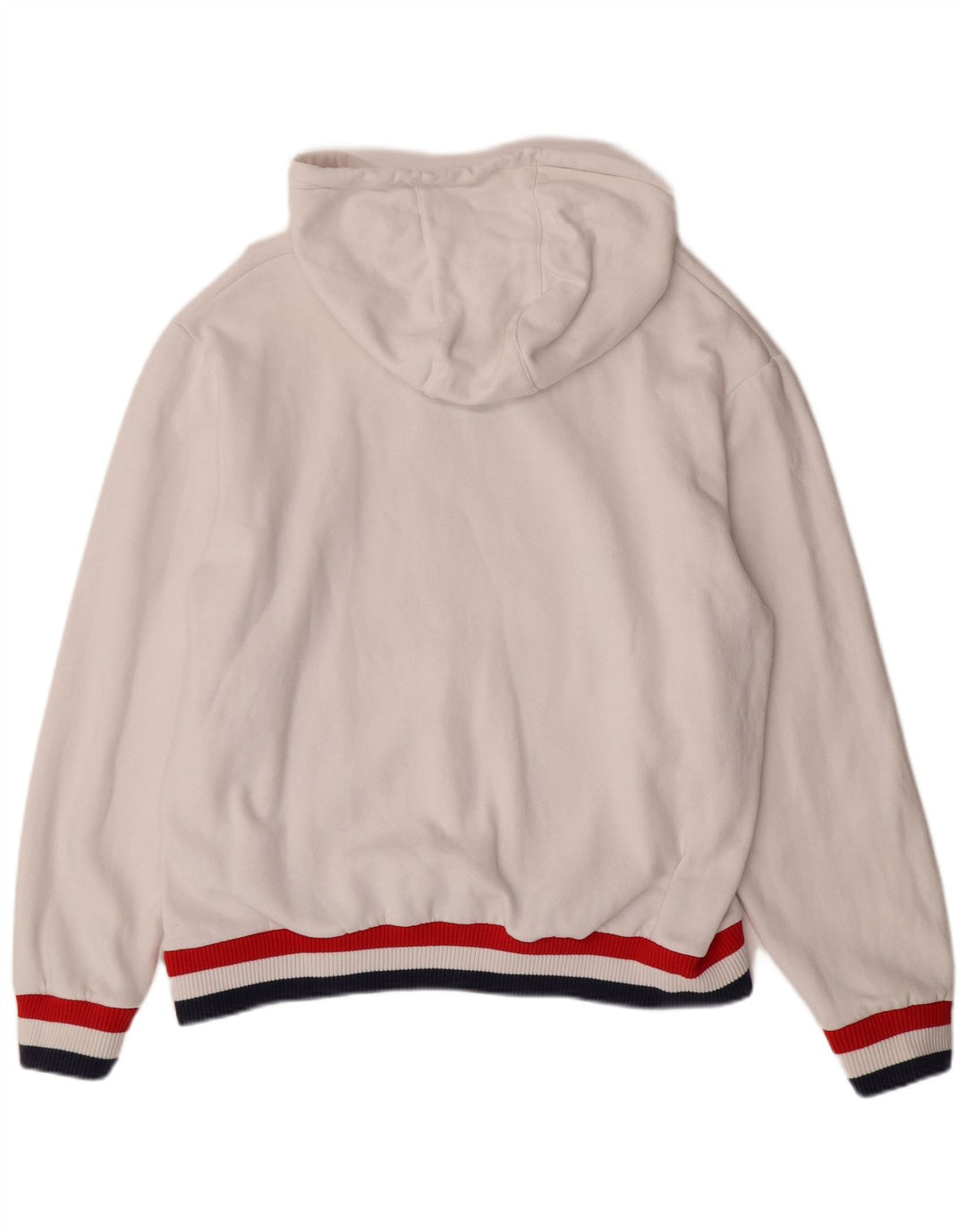 FILA Pull à capuche graphique XL homme blanc coton