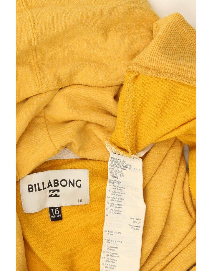 Billabong Pull à capuche garçon 15-16 ans Jaune Polyester