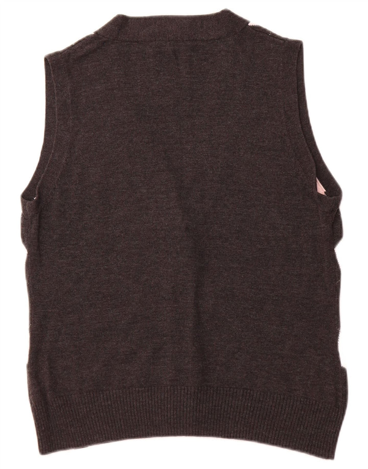 TOM TAILOR Cardigan court pour femme UK 18 XL Noir Argyle/Diamant