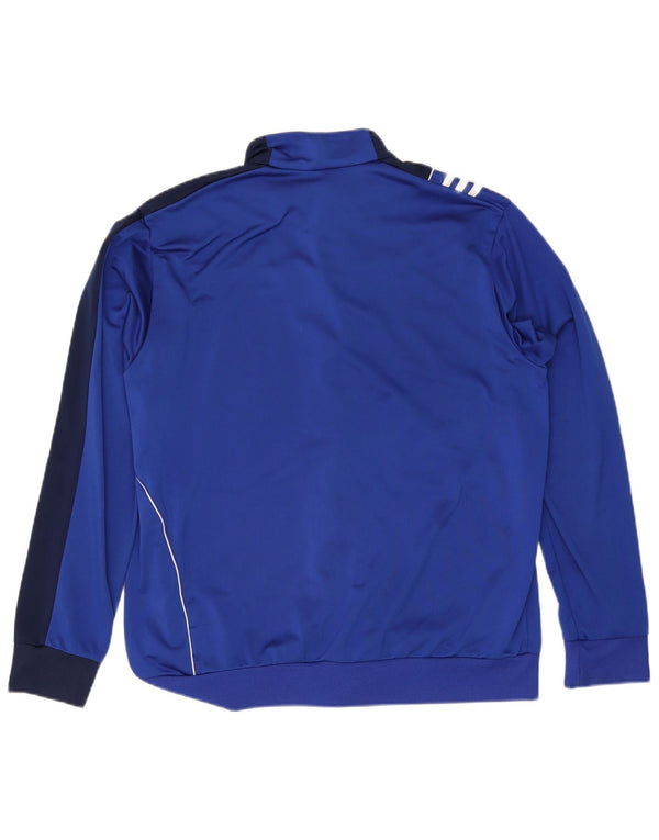 Adidas Veste de survêtement pour homme UK 46/48 XL Bleu Colorblock Polyester