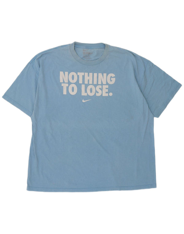 Nike T-shirt graphique coupe ample pour homme 3XL Bleu