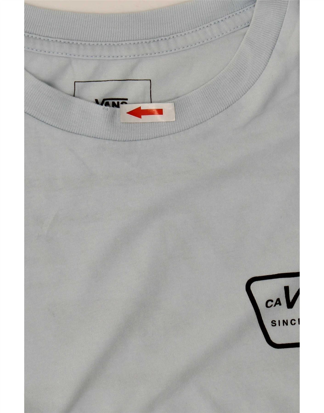Vans T-shirt graphique ajusté sur mesure pour homme, petit, bleu, coton