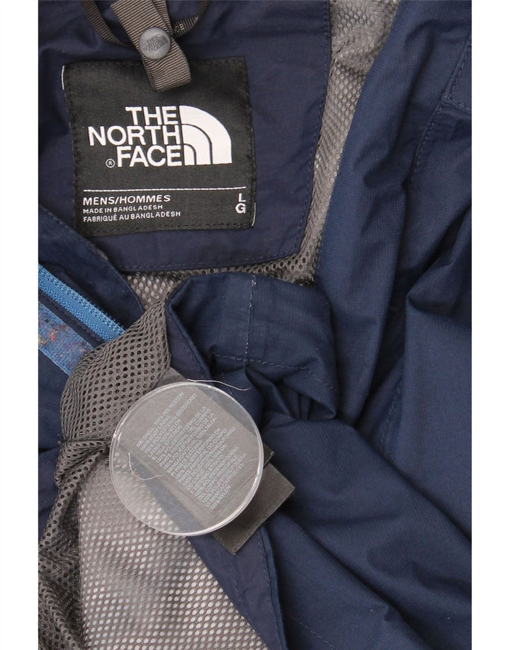 THE NORTH FACE Veste de pluie à capuche pour homme UK 40 Large Bleu Marine Polyester