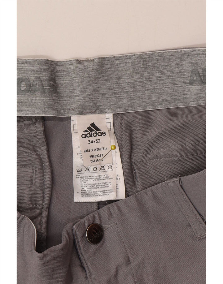Adidas Pantalon Chino Slim Homme W34 L32 Gris Polyester