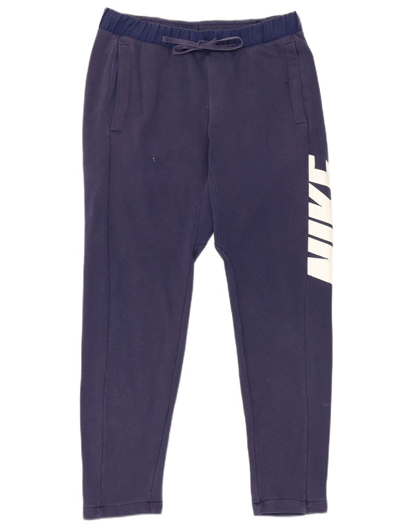 Nike Pantalon de survêtement graphique pour homme Petit en coton bleu marine