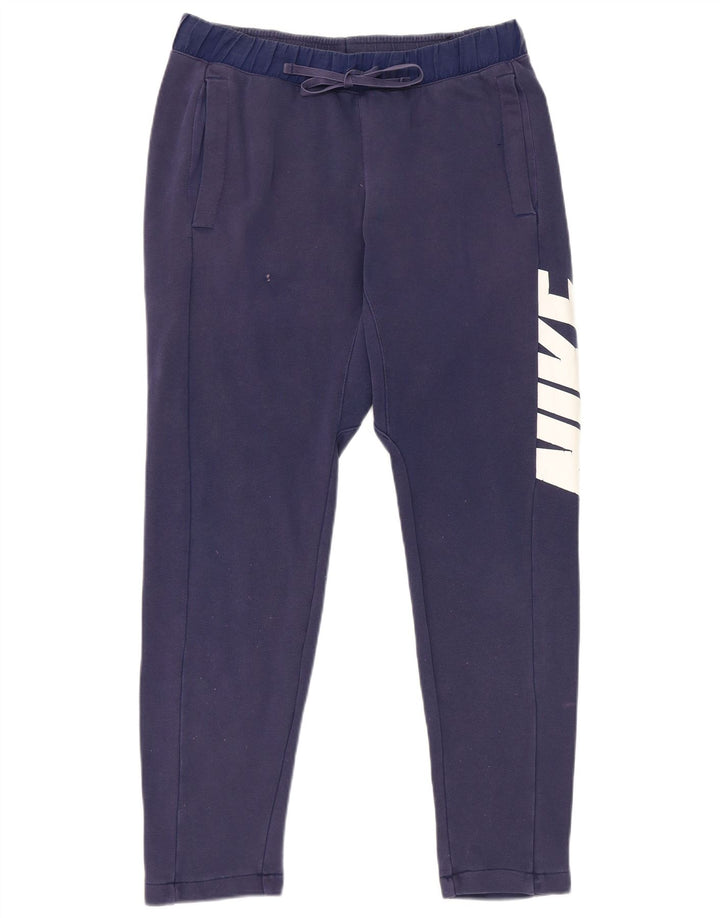 Nike Pantalon de survêtement graphique pour homme Petit en coton bleu marine