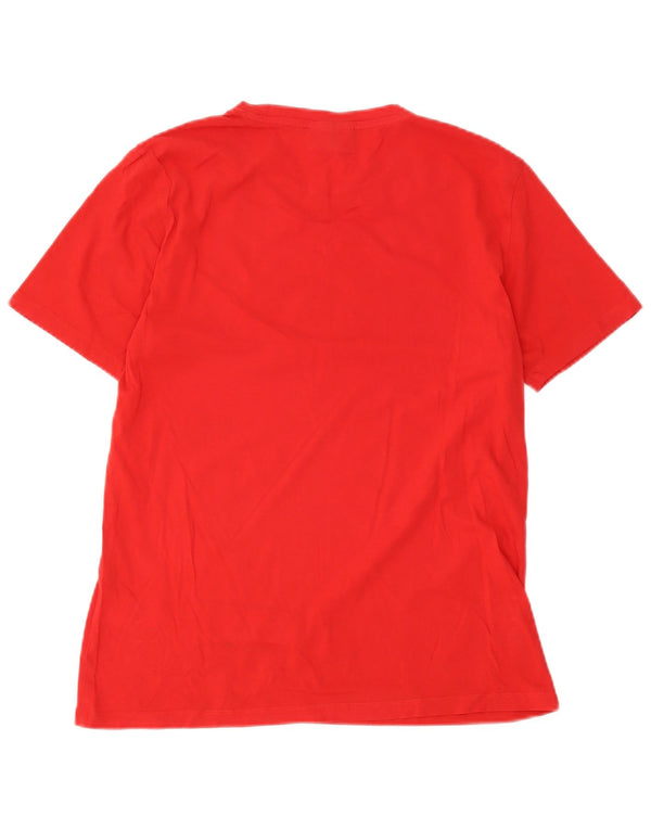 Hugo Boss Homme T-Shirt Graphique Haut Petit Rouge Coton