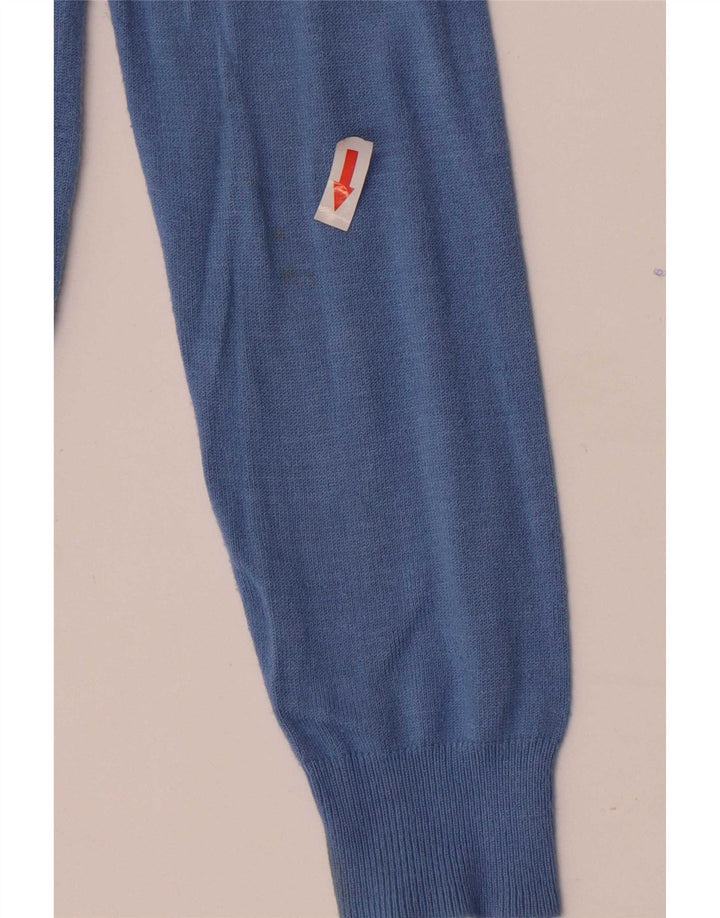Marks & Spencer Pull cardigan court pour femme UK 10 Small Bleu Viscose