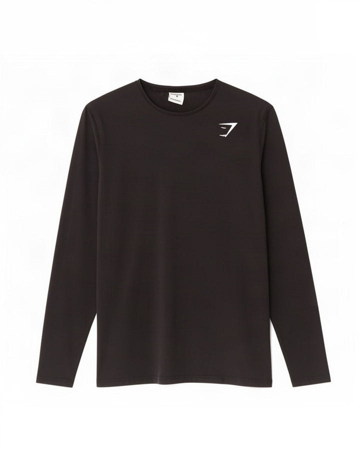 Gymshark Haut Homme Manches Longues Coton Noir Moyen