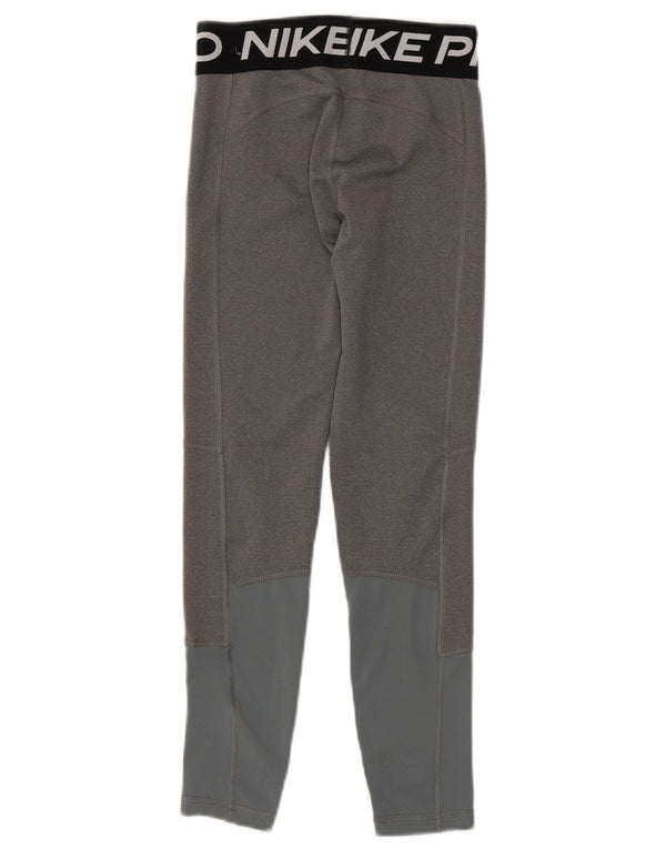 Legging Nike Dri Fit Graphic pour fille 10-11 ans, gris moyen, color block